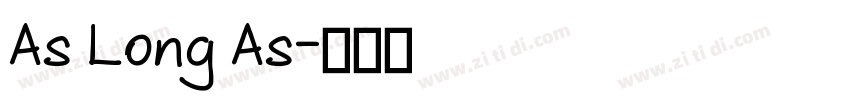 As Long As字体转换